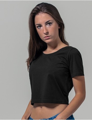 B-BY042-Ladies Cropped Tee
